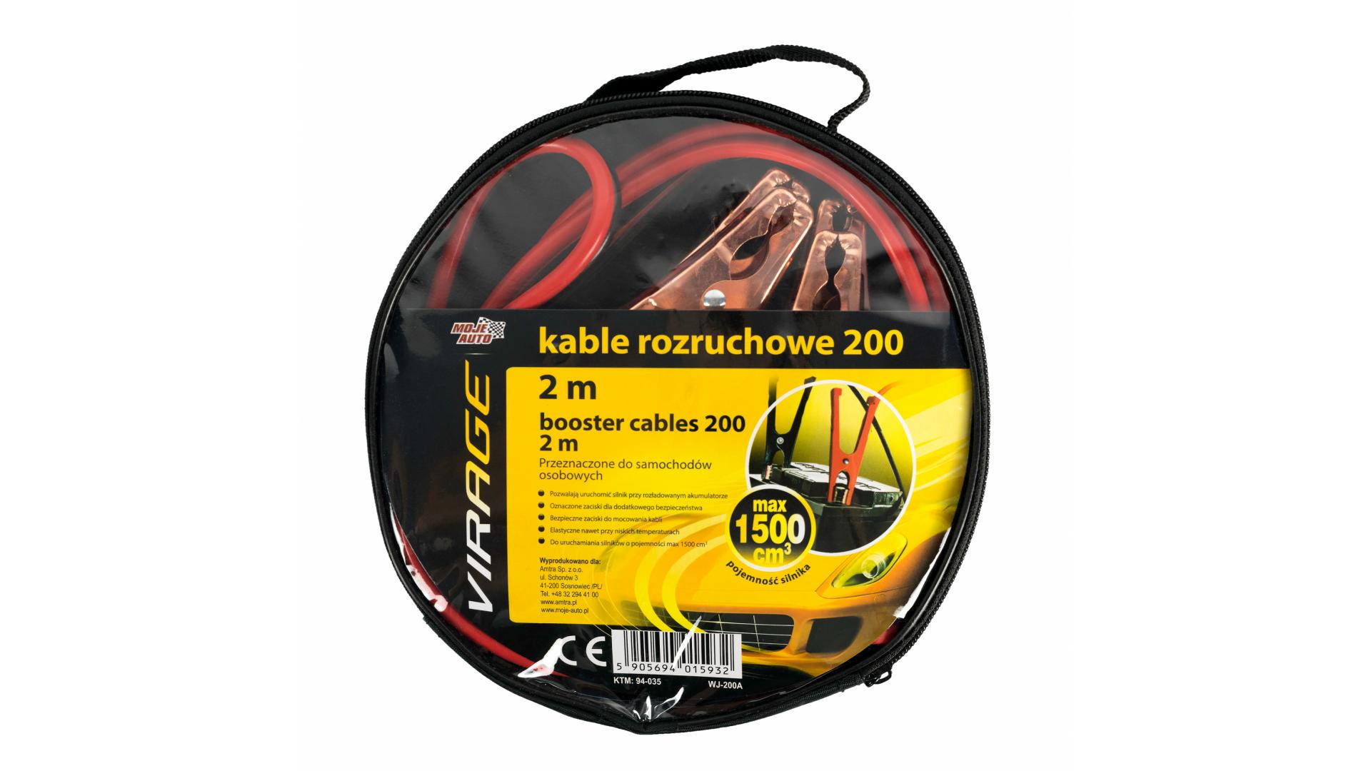 Kable Rozruchowe 200 2m MOJE AUTO 94-035