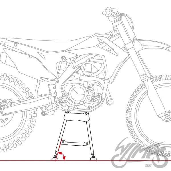 Stojak Unit taboret enduro pod silnik z regulacją — ujęcie 3
