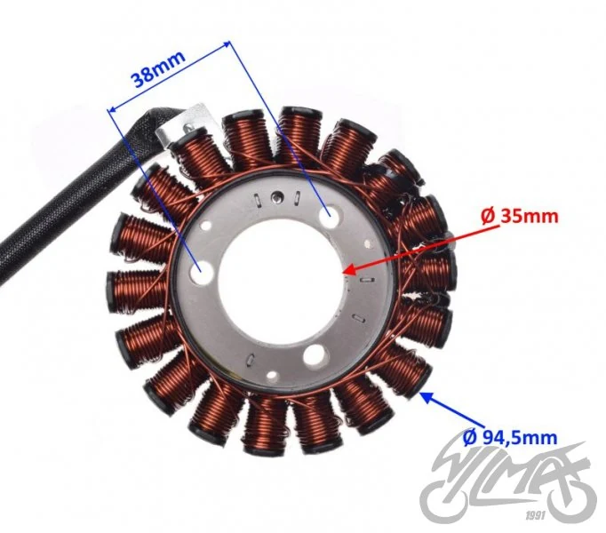 Stator 18 cewek do Honda Dylan 125 — 2001–2004 — ujęcie 2