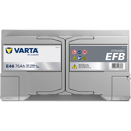 Akumulator 75 Ah 730A 314×175×175/P+ EFB Start-stop Varta 575500073K262 — ujęcie 4