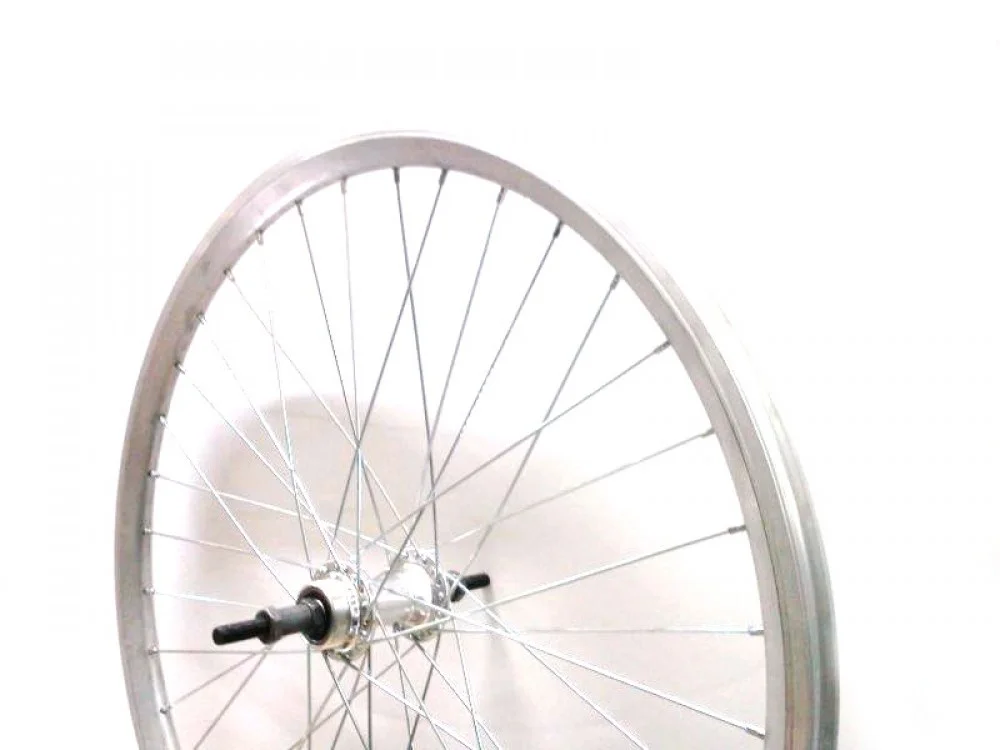 Koło tylne 28" stożkowe srebrne