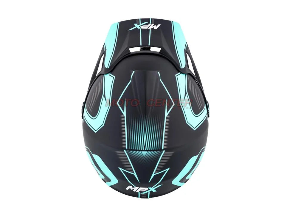 Kask crossowy MPX Dziecięcy WL-801A czarny mat/niebieski S — ujęcie 5