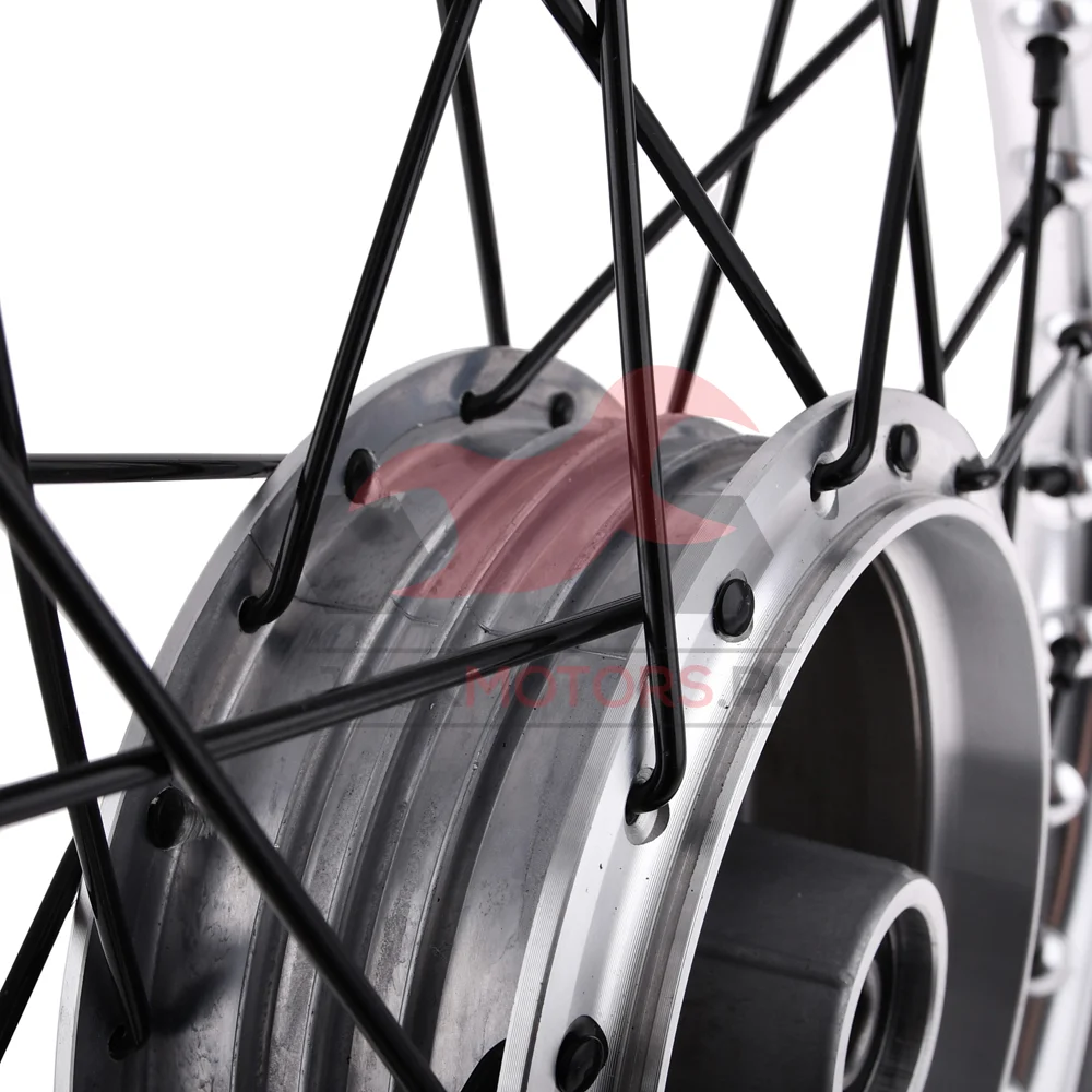 Koło jezdne Simson 1,85 × 16 S50/51/70 aluminium DPR Classic czarne szprychy — ujęcie 3