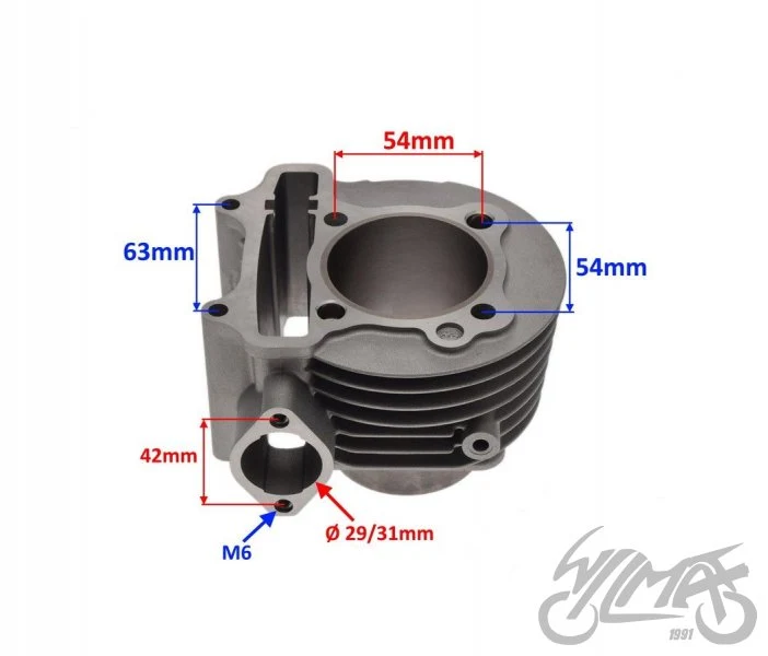 Cylinder 58,50 GY6 4T tuning — ZV0024B — ujęcie 2