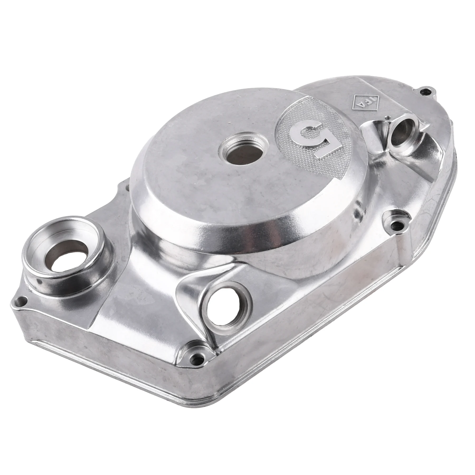 Pokrywa silnika Simson S51 SR50 lewa 5 biegów obrotomierz Ml-Megu aluminium polerowana — ujęcie 2