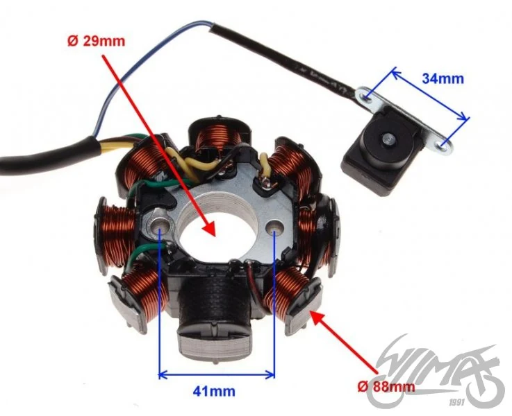 Stator 8 cewek do Romet Ogar 900 — ujęcie 2