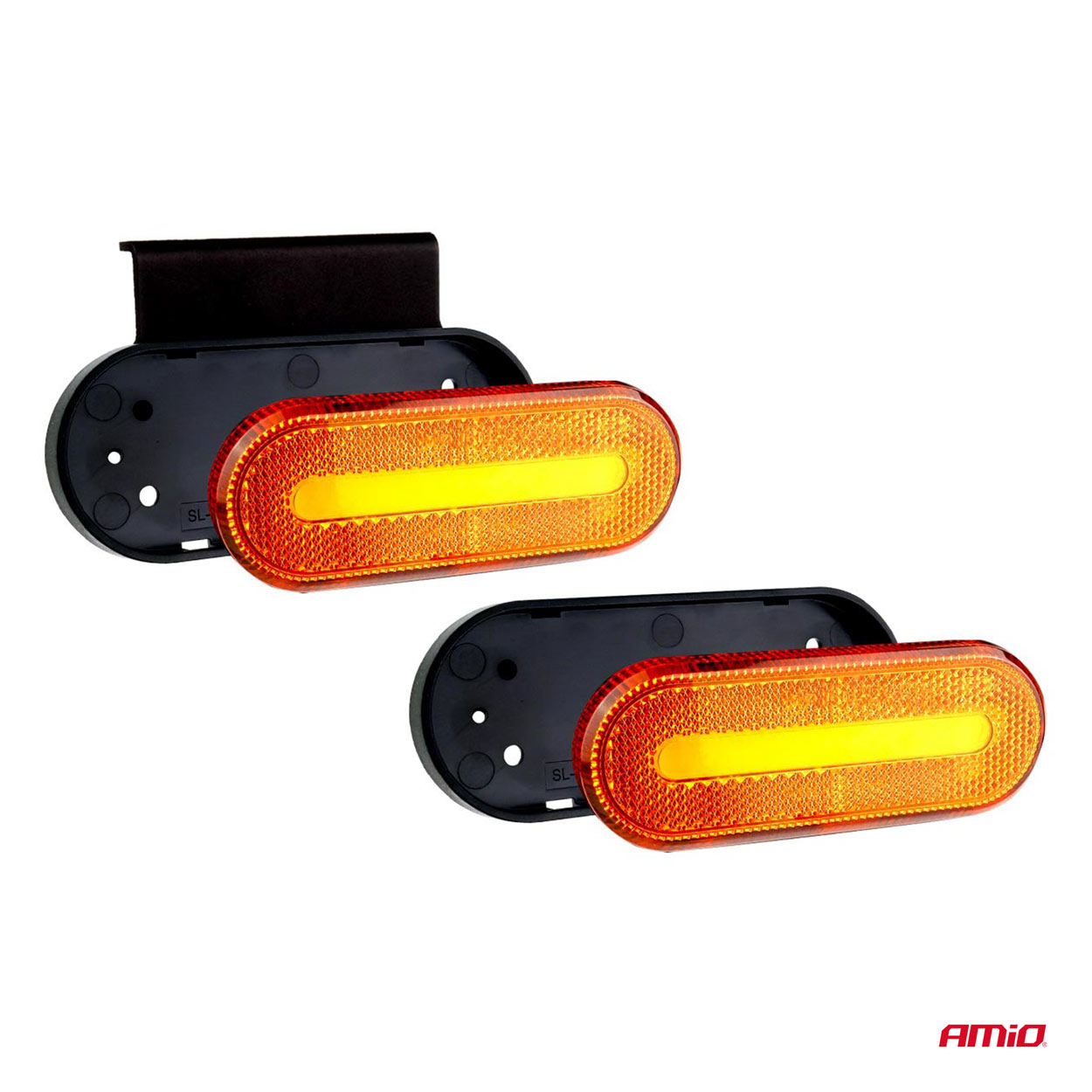 Lampa obrysowa LED OM-01-O owalna pomarańczowa — ujęcie 3