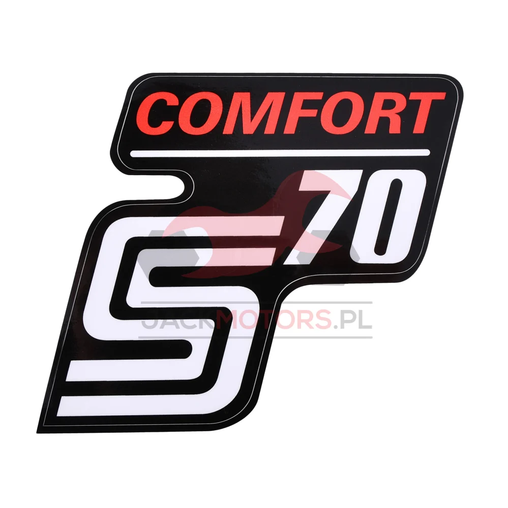 Naklejka Simson S70 pokrywy comfort czerwona premium MZA — ujęcie 1