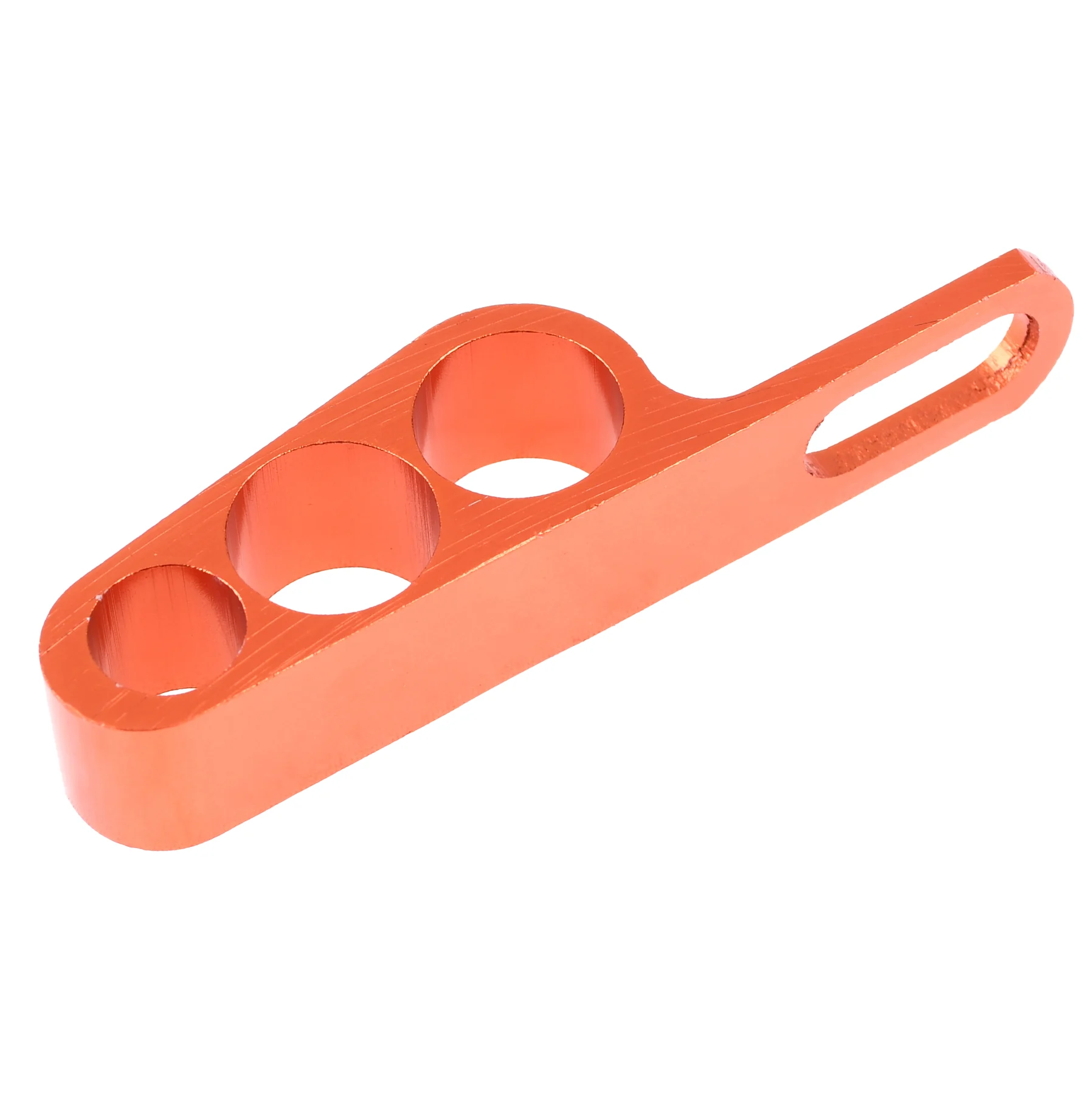 Uchwyt linek / przewodu hamulcowego uniwersalny aluminium CNC anoda pomarańczowy V1 Racing Force — ujęcie 2