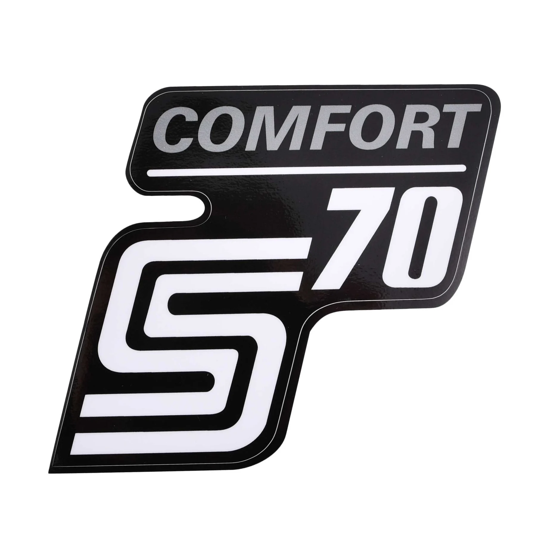 Naklejka Simson S70 pokrywy comfort srebrna premium MZA — ujęcie 1