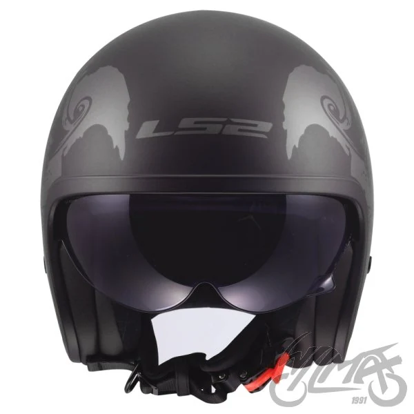 Kask LS2 OF599 Spitfire II willy Black Grey — rozmiar S — ujęcie 3