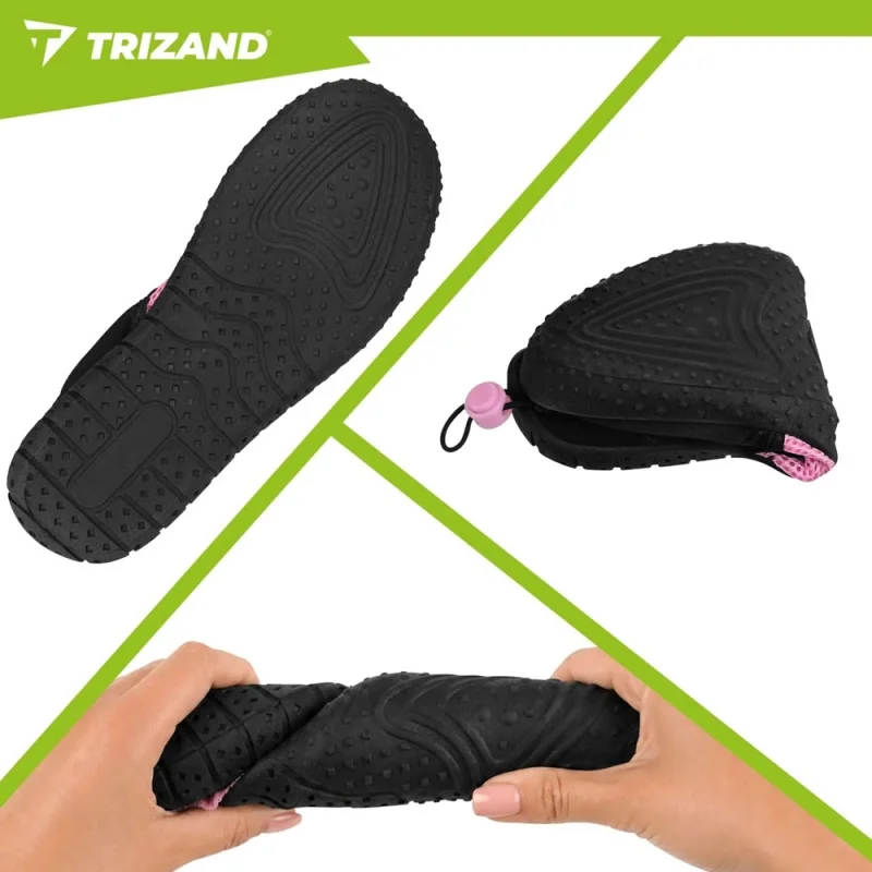 Buty do wody czarno-różowe- rozmiar 36 5mm Trizand — ujęcie 4
