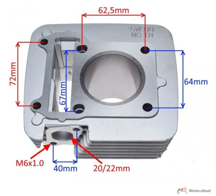 Cylinder do Yamahy YBR125 54,00 — Derbi Senda / Yamaha YBR 125 — ujęcie 2
