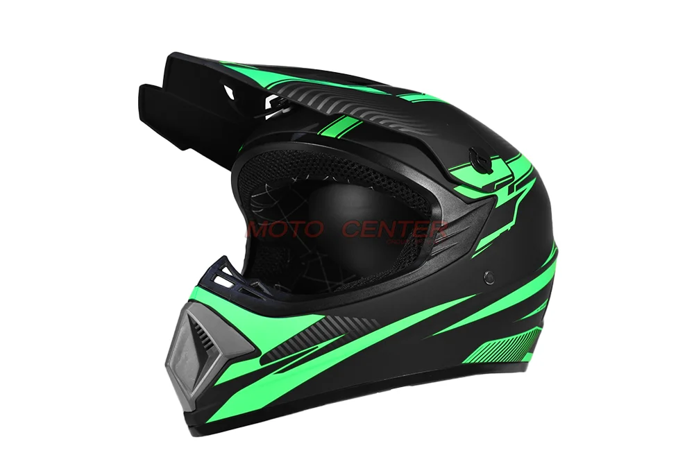 Kask crossowy MPX WL-905 czarny mat/zielony M — ujęcie 1