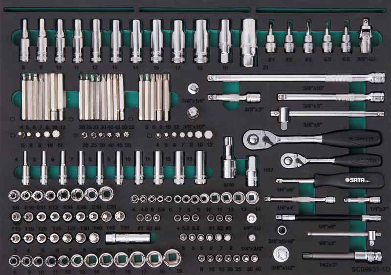 Wózek narzędziowy 7 szuflad 368 elementów SATA ST95113G-B-PRO_368 — ujęcie 5