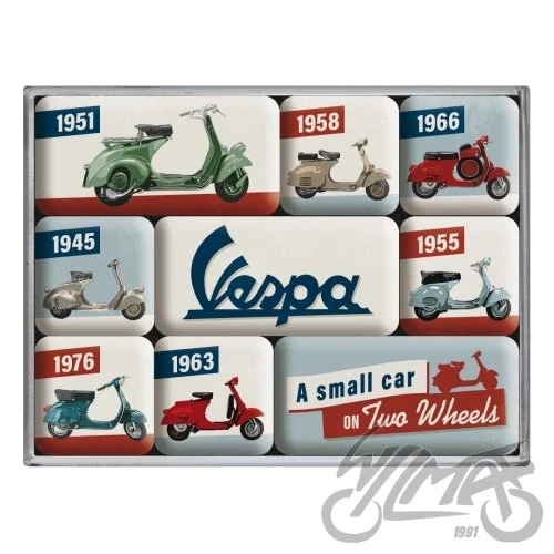 Magnes Vespa model chart 9 szt. 83110 — ujęcie 1