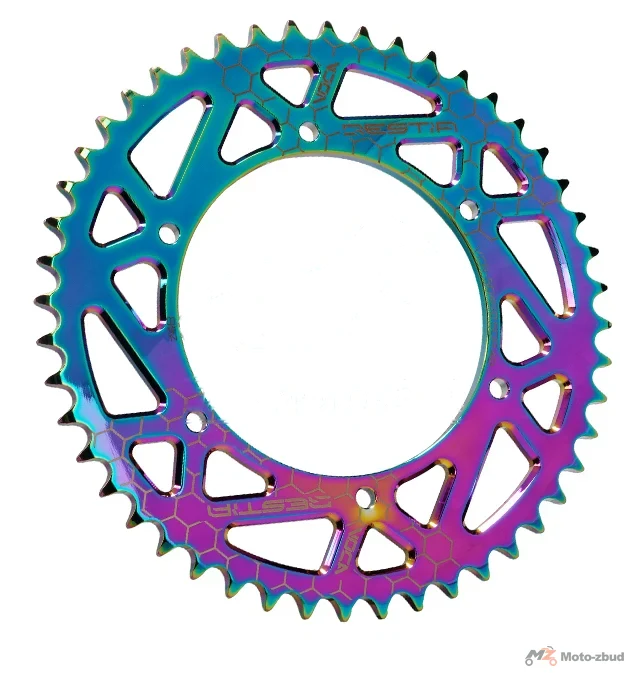 Zębatka tylna VOCA racing aluminium CNC 50Z Derbi Senda sm DRD gpr nude / Aprilia RS4 · czerwona — ujęcie 4