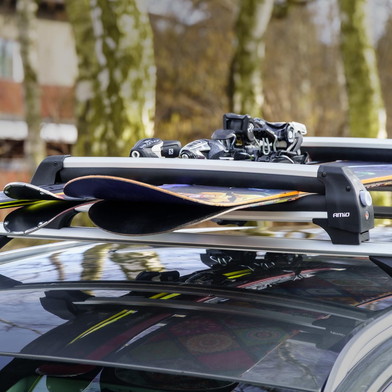 Bagażnik dachowy na narty snowboard krótki 570 mm SSR-01S — ujęcie 12