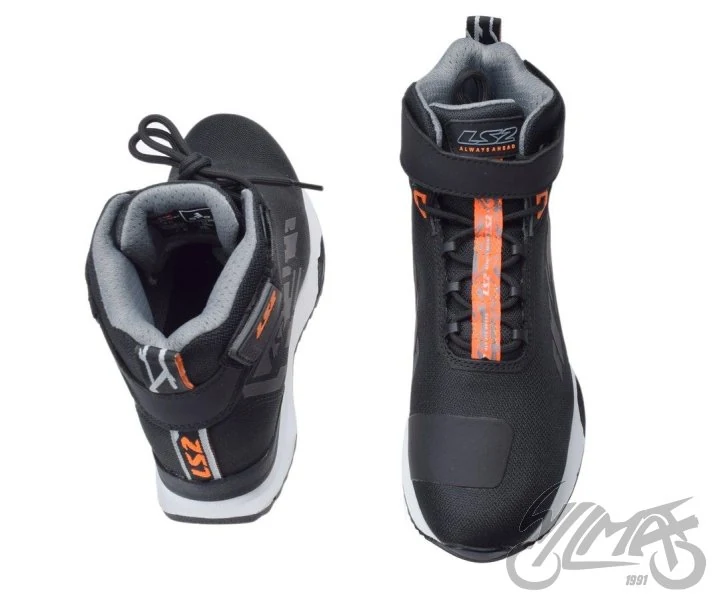 Buty motocyklowe LS2 Acrux — czarno-pomarańczowe, rozmiar 39 — ujęcie 3