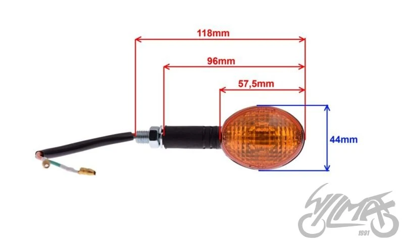 Kierunkowskaz mini Kocie oko, lewy przód, BA15S 12 V 10 W — AL8100L — ujęcie 2