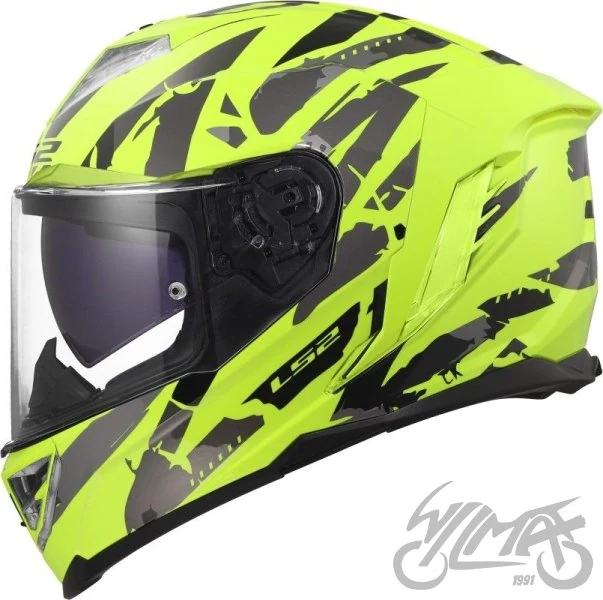 Kask LS2 FF818 Storm III Kaos h-v Yellow — rozmiar L — ujęcie 1