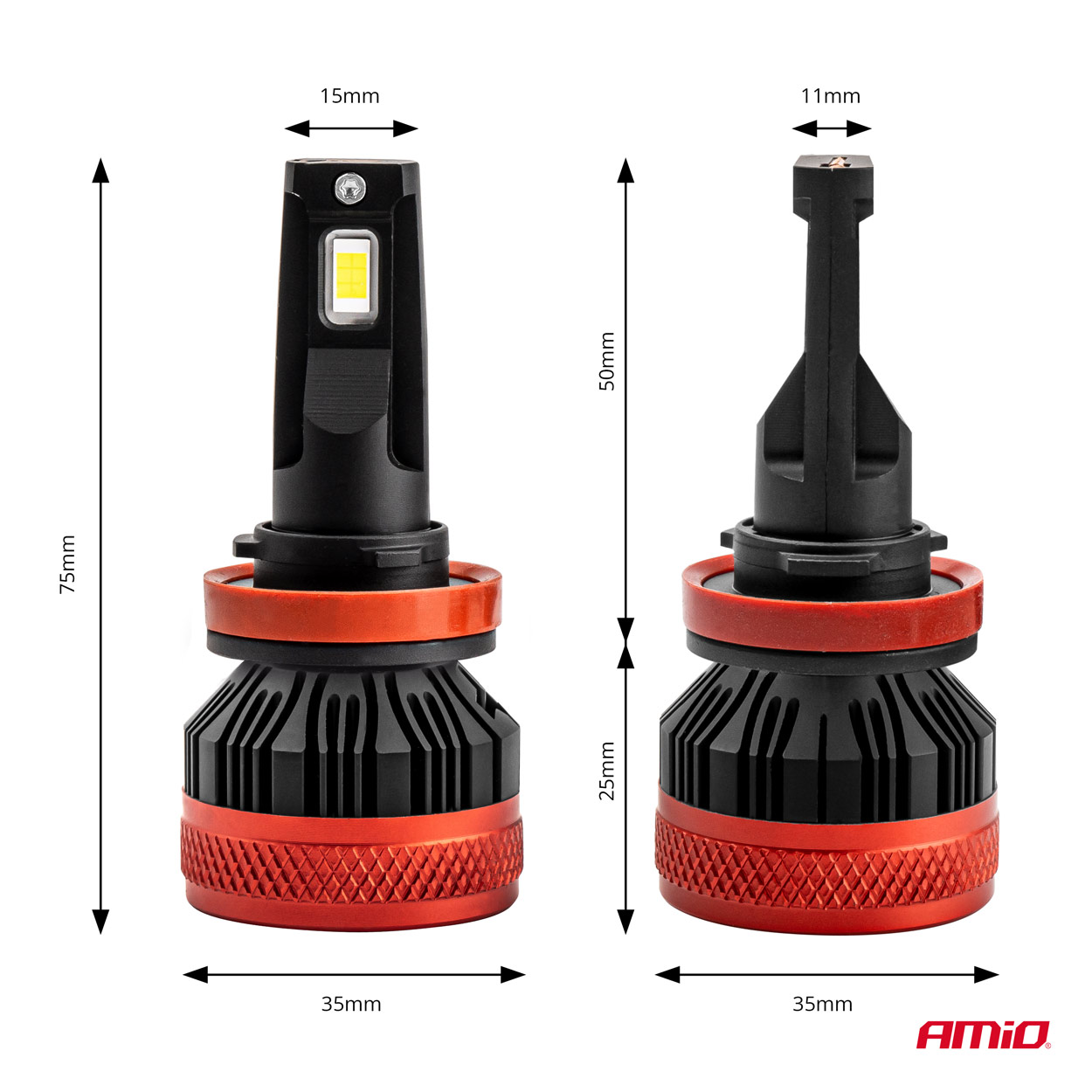 Żarówki samochodowe LED seria X3 H8 H9 H11 H16 6500K Canbus — ujęcie 3