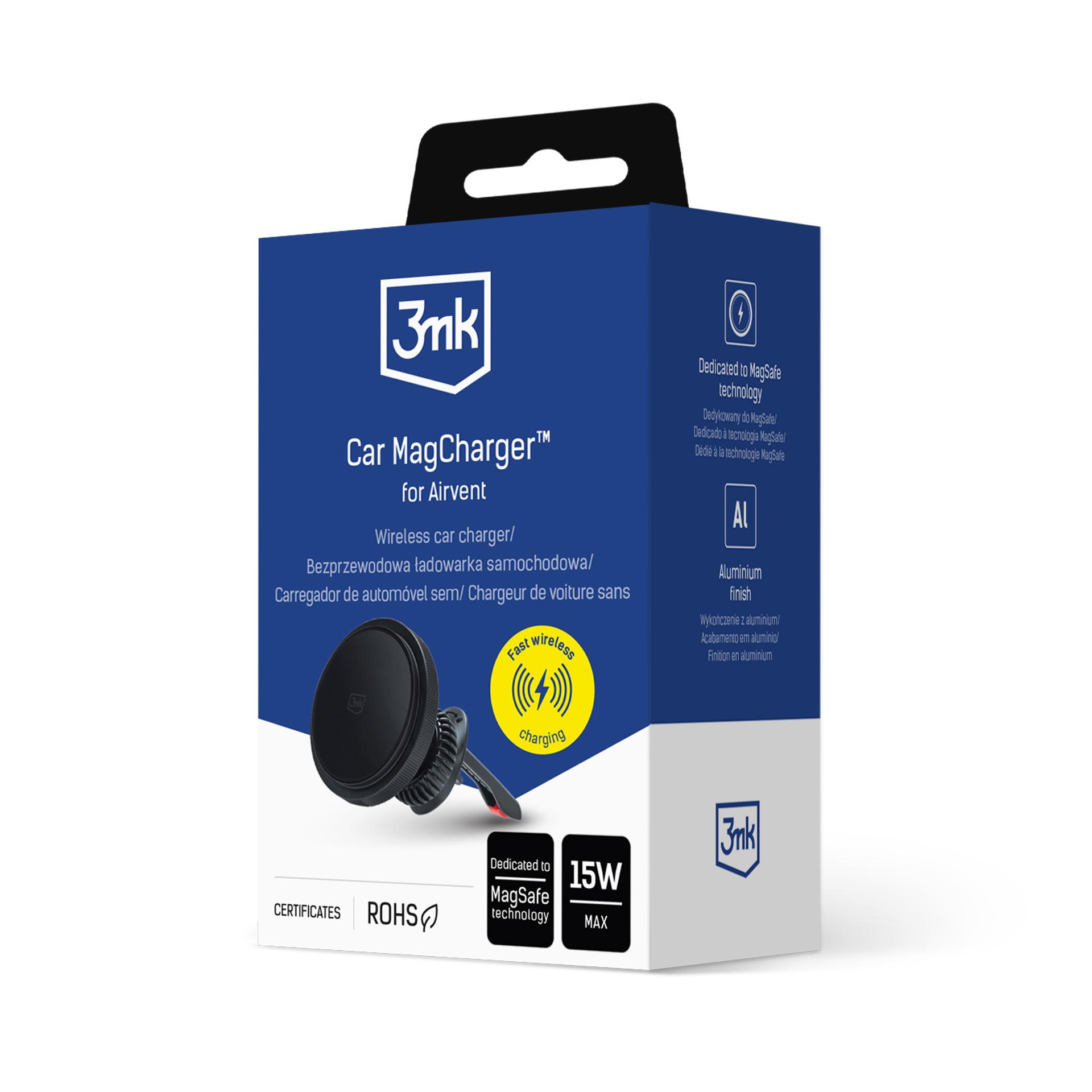 Uchwyt sam. na telefon Magcharger AIRVENT 3MK 5903108583428 — ujęcie 3