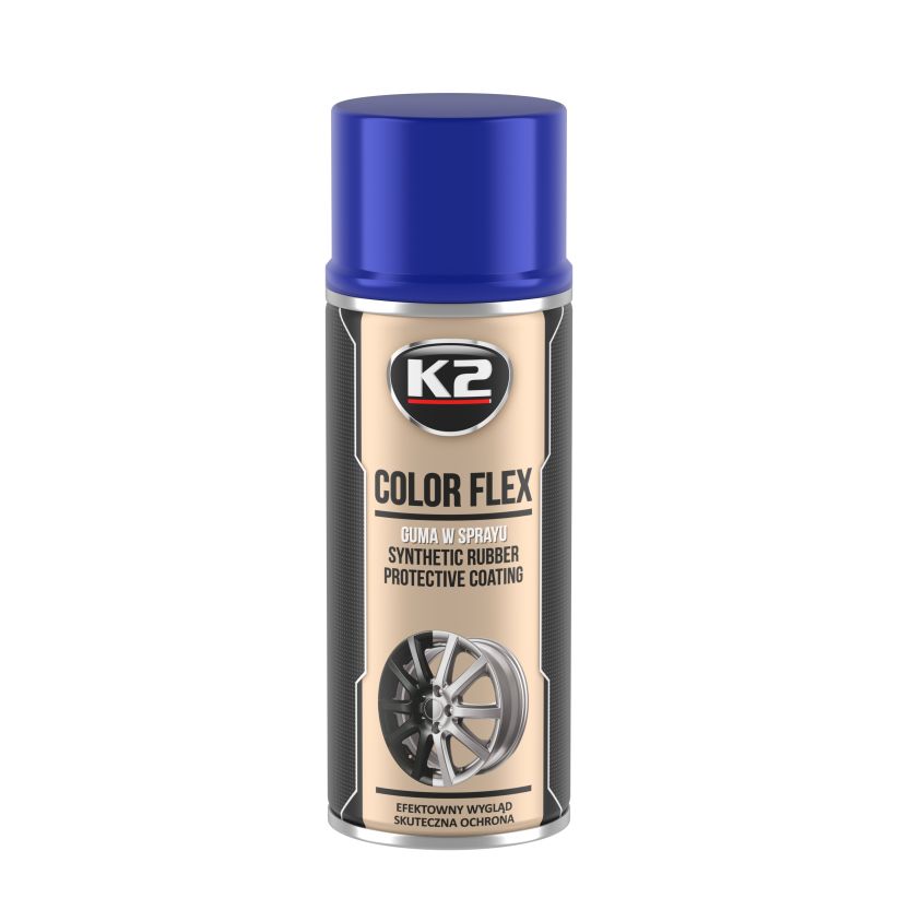 Guma w sprayu 0,4 l niebieski color FLEX K2 L343NP