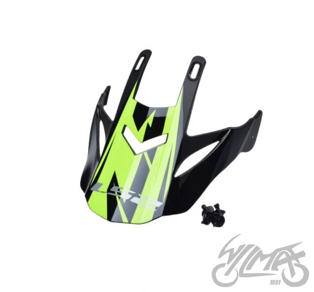 Daszek kasku MX437 evo roar black h-v yellow