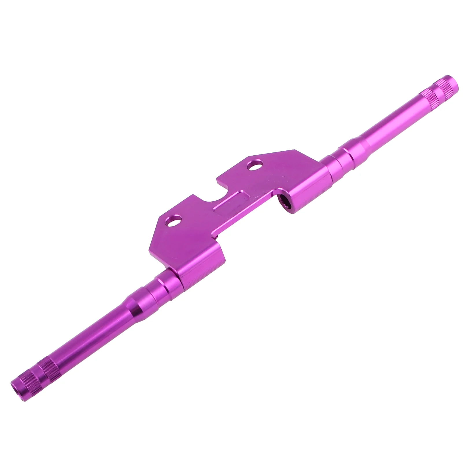 Uchwyt kierunkowskazu Simson tył 10 mm okrągły aluminium CNC fioletowy z gwintem M8 Racing Force — ujęcie 2