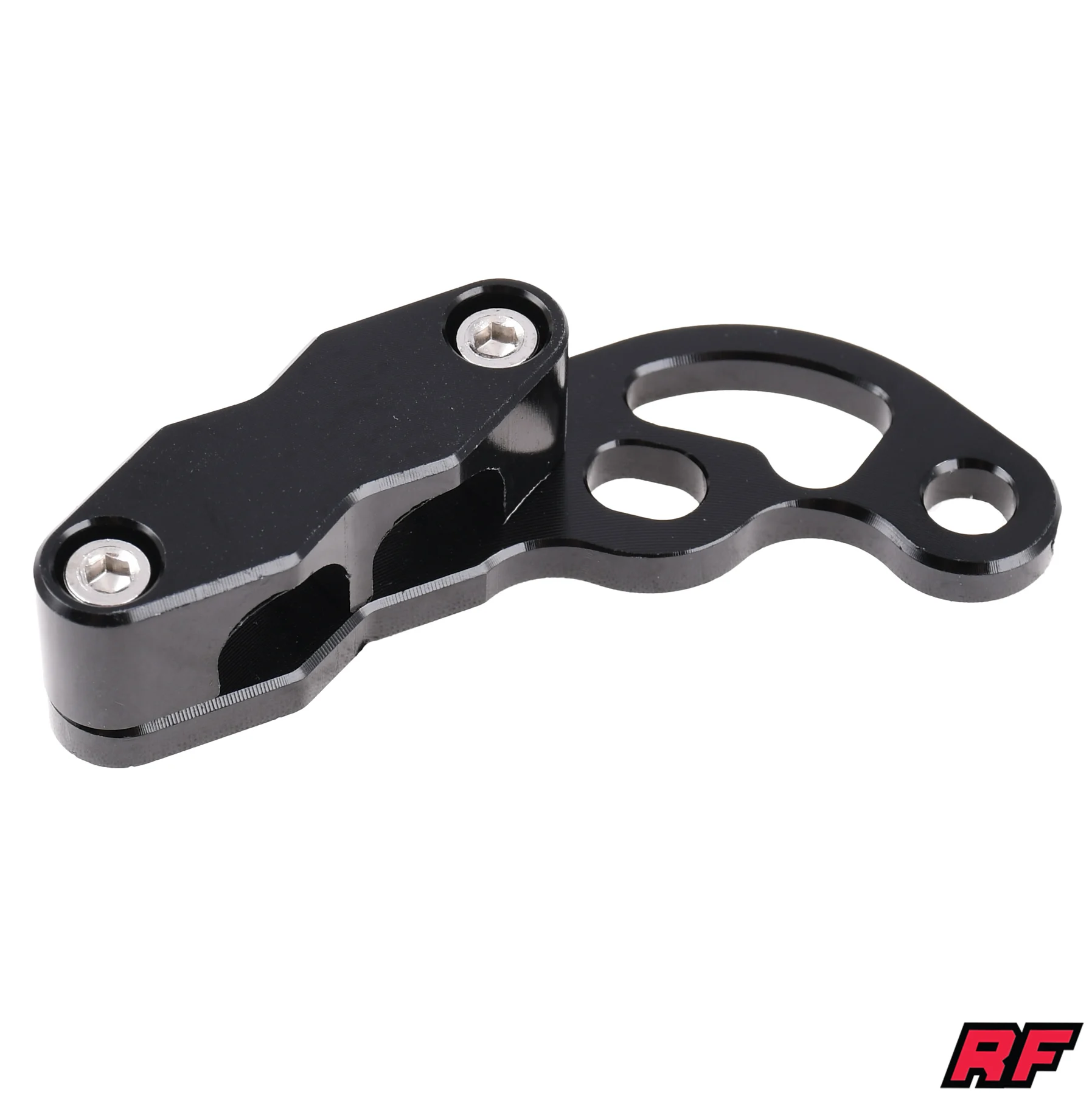 Uchwyt linek / przewodu hamulcowego uniwersalny aluminium CNC anoda czarny V3 Racing Force — ujęcie 1