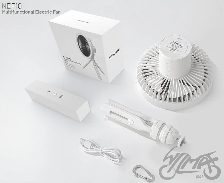 Wentylator + lampa LED Nitecore NEF10 szary — ujęcie 4