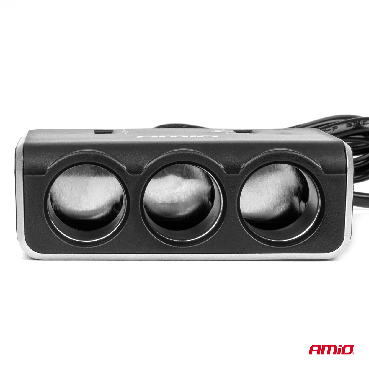 Rozdzielacz gniazda zapalniczki z ładowarką 2x USB-A QC3.0 12 V 24 V 120 W 80 cm — ujęcie 4
