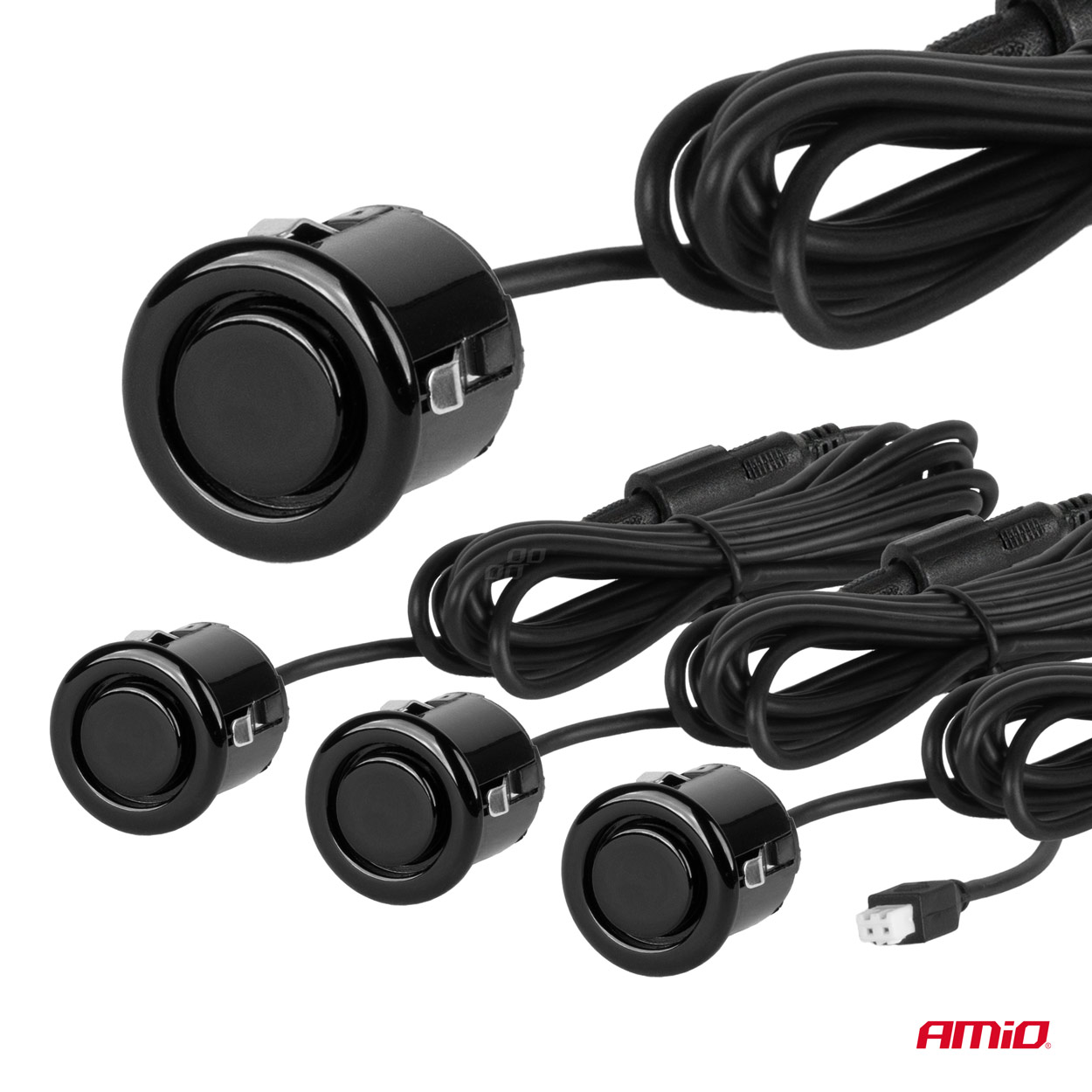 Zestaw czujników parkowania cofania Buzzer 4 sensory czarne "GOLD" 18 mm — ujęcie 3