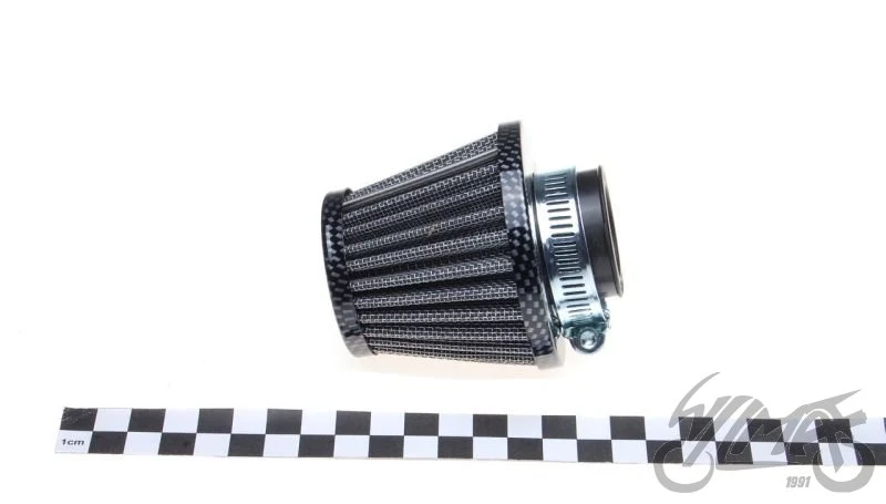 Filtr powietrza 28 mm stożkowy wzór carbon