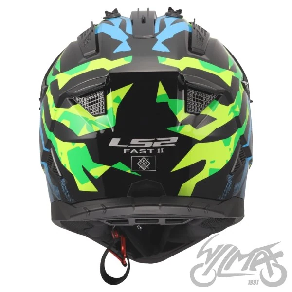 Kask LS2 MX708 Fast II Grotesk Blue Pink Green — L — ujęcie 4