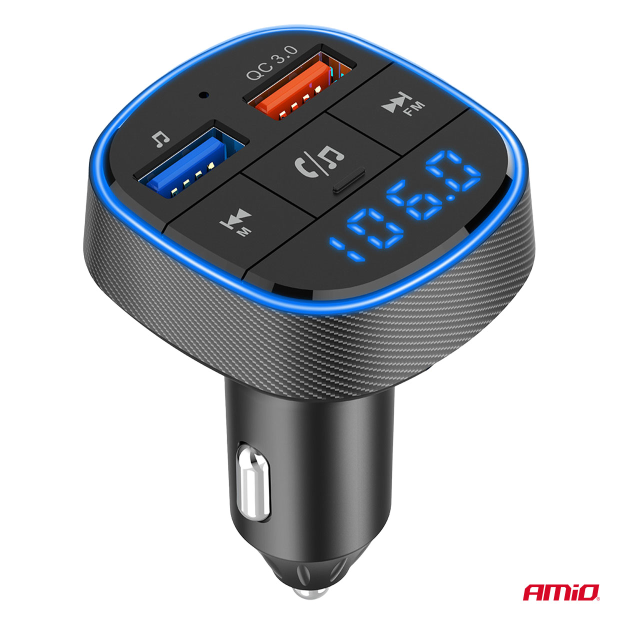 Transmiter samochodowy FM 2×USB-A 12 V 24 V — ujęcie 5