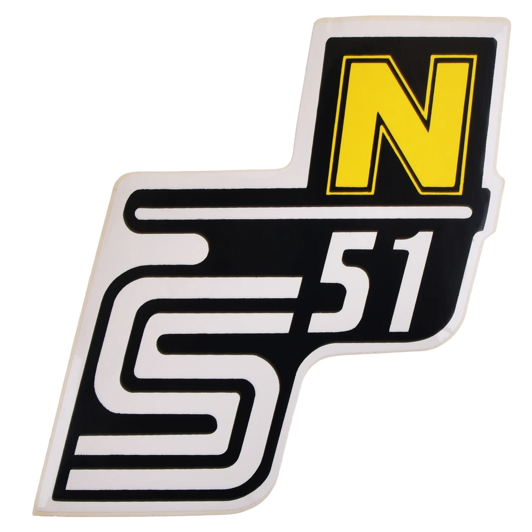 Naklejka Simson pokrywy S51N żółta WGR — ujęcie 1