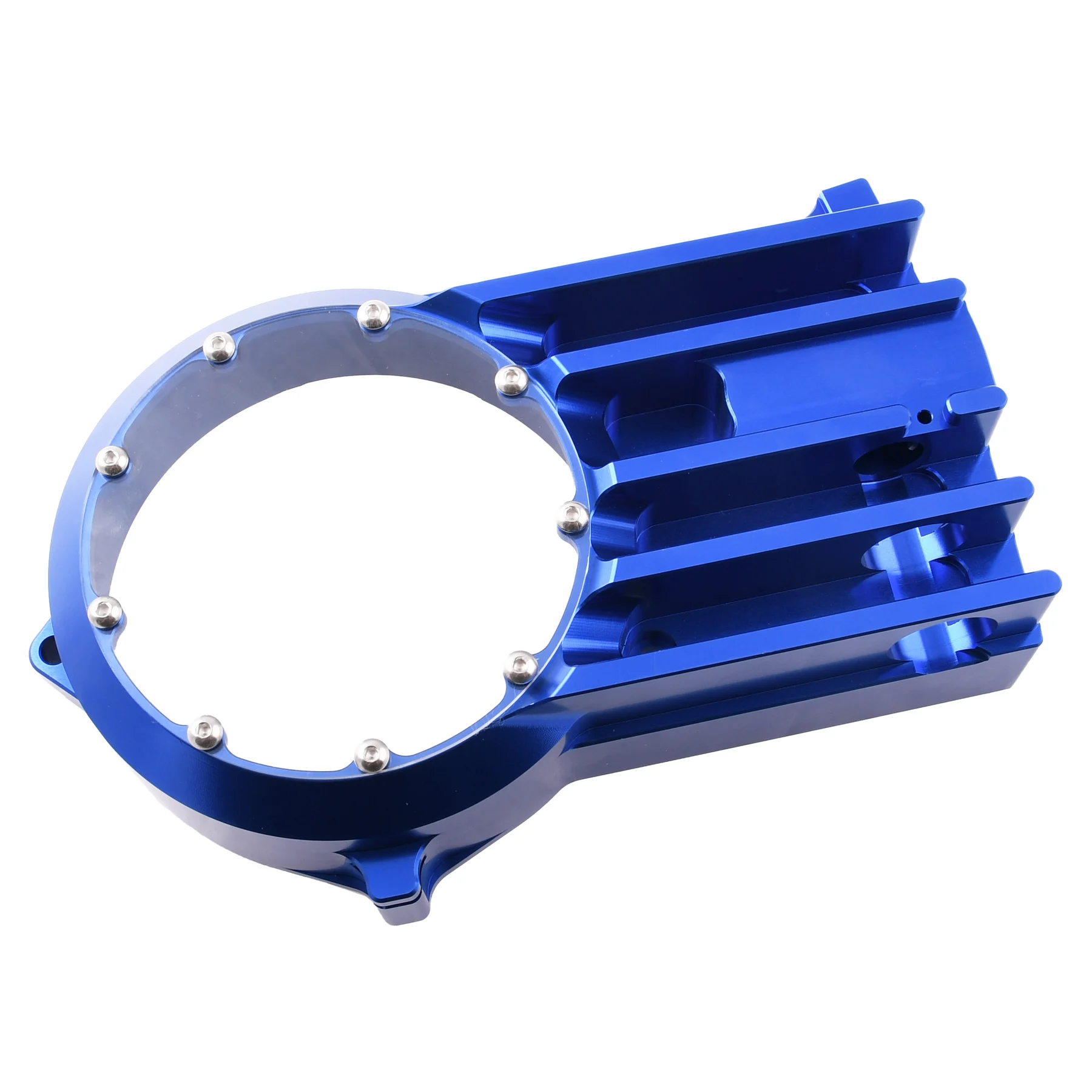 Pokrywa silnika prawa DPR Performance CNC Clear do Simson S51, SR50 — niebieska — ujęcie 6