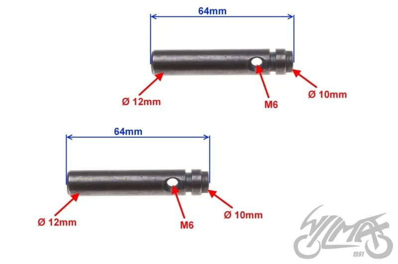 Oś dźwigienki zaworowej — komplet 2 szt do Suzuki GN125 — ujęcie 2