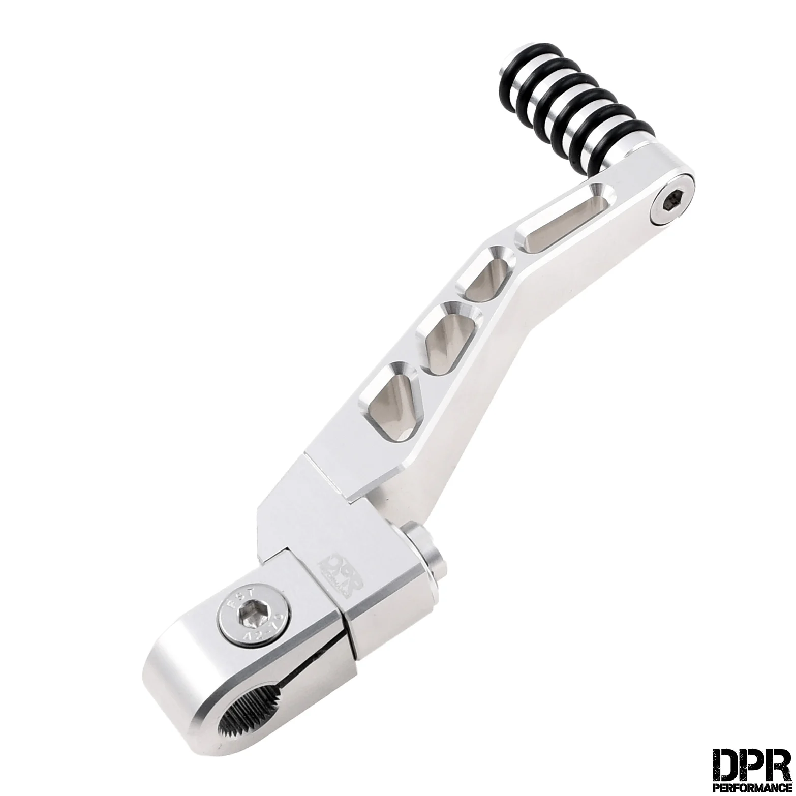 Dźwignia startera Simson S51 srebrna aluminium CNC racing DPR Performance — ujęcie 2