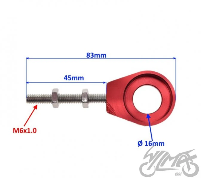 Napinacz łańcucha 15 mm do pit bike typu CRF50 — ujęcie 2
