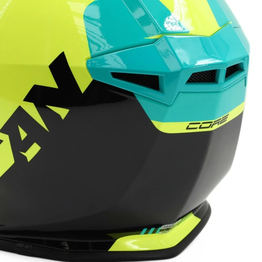 Kask VCAN model H325 fluo żółto-czarno-błękitny XS — ujęcie 6