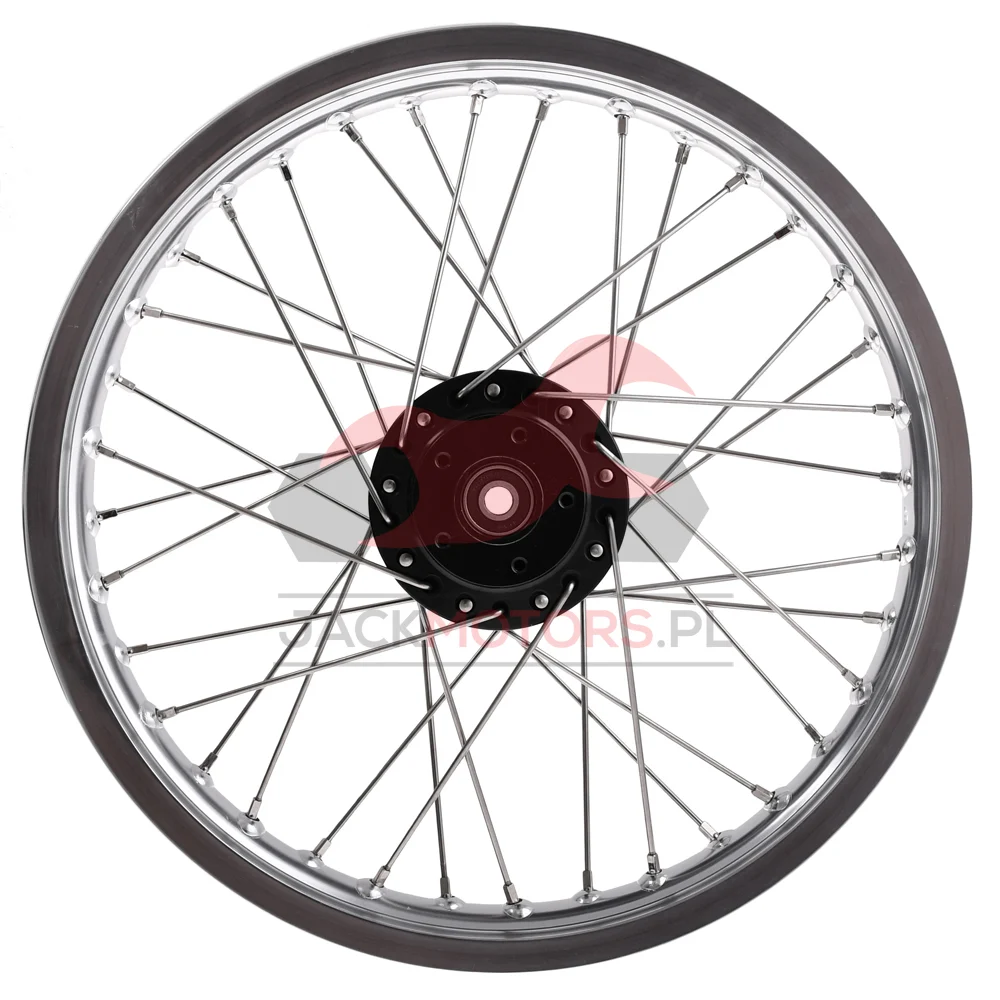 Koło jezdne Simson S51 1,85 × 16 aluminium DPR Classic czarna piasta + szprychy INOX — ujęcie 3