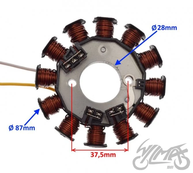 Stator iskrownik 12 cewek do MBK Yamaha Booster — ujęcie 2