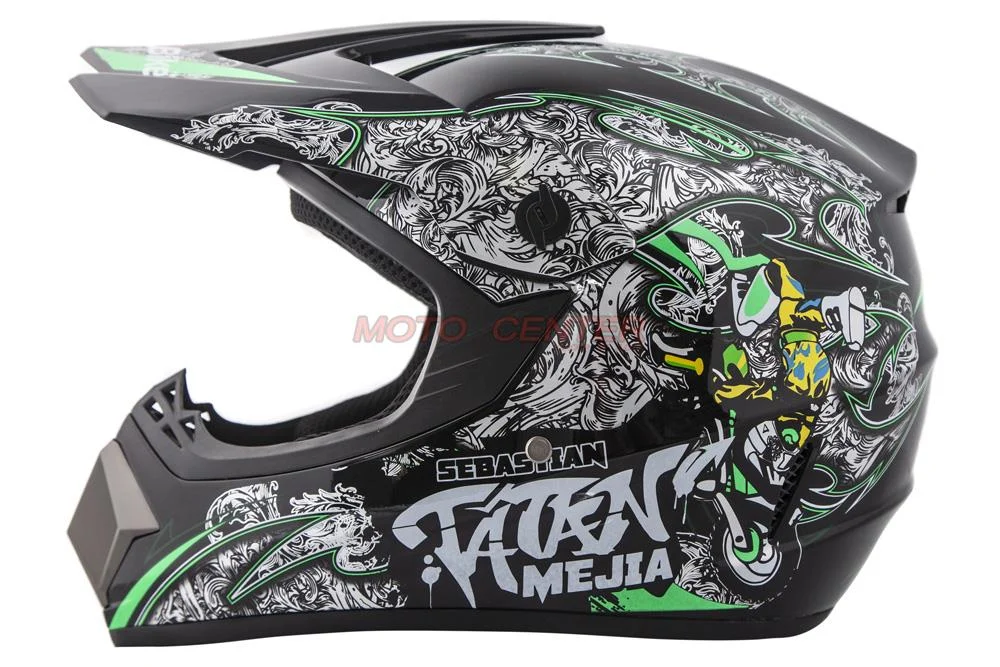 Kask crossowy MPX WL-905 Tatan czarny z zielonym XL — ujęcie 2