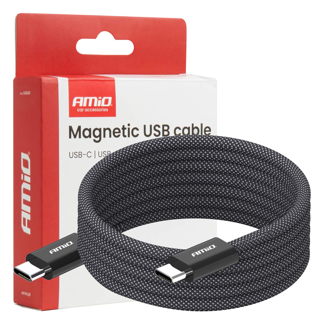 Kabel USB magnetyczny USB-C to USB-C 60 W 100 cm