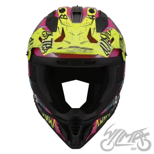 Kask LS2 MX708 Fast II gorilla bl/lin h-v yel M — ujęcie 3