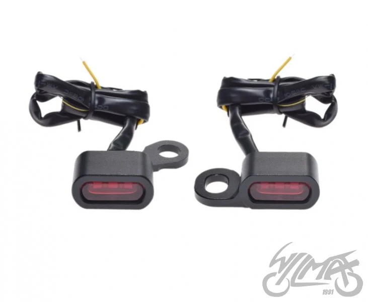 Kierunkowskazy przednie LED do Harley-Davidson Sportster 2004–2020, czarne / dymione — komplet AM1479 — ujęcie 2