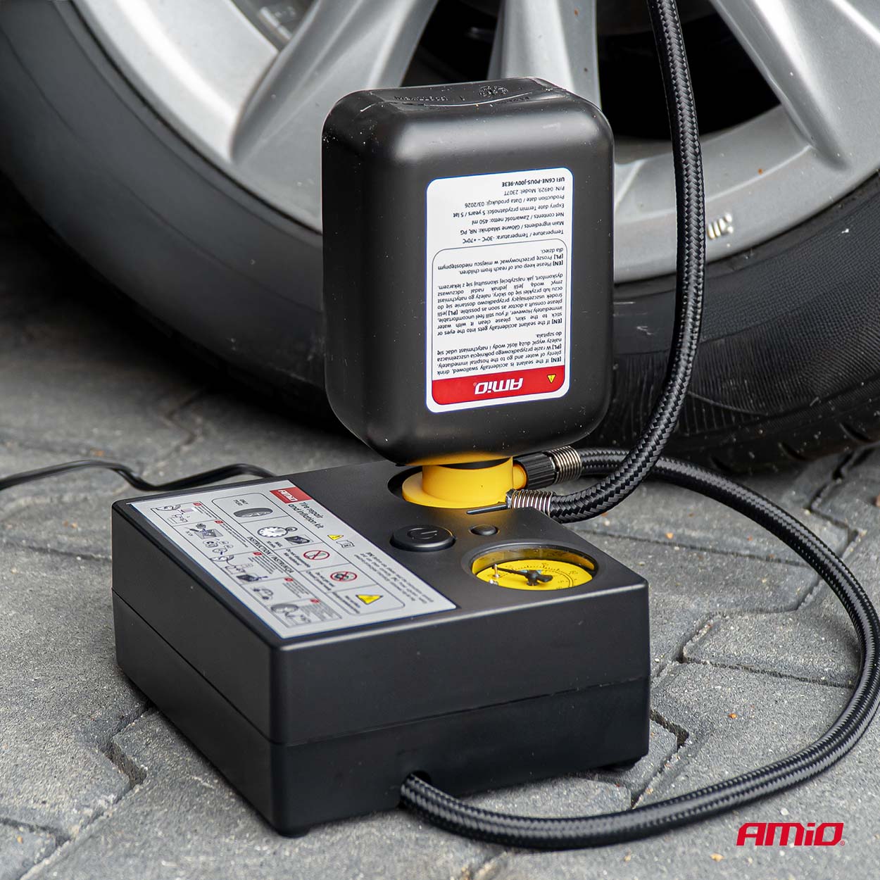 Zestaw naprawczy do opon z kompresorem 19mm 12V — ujęcie 3
